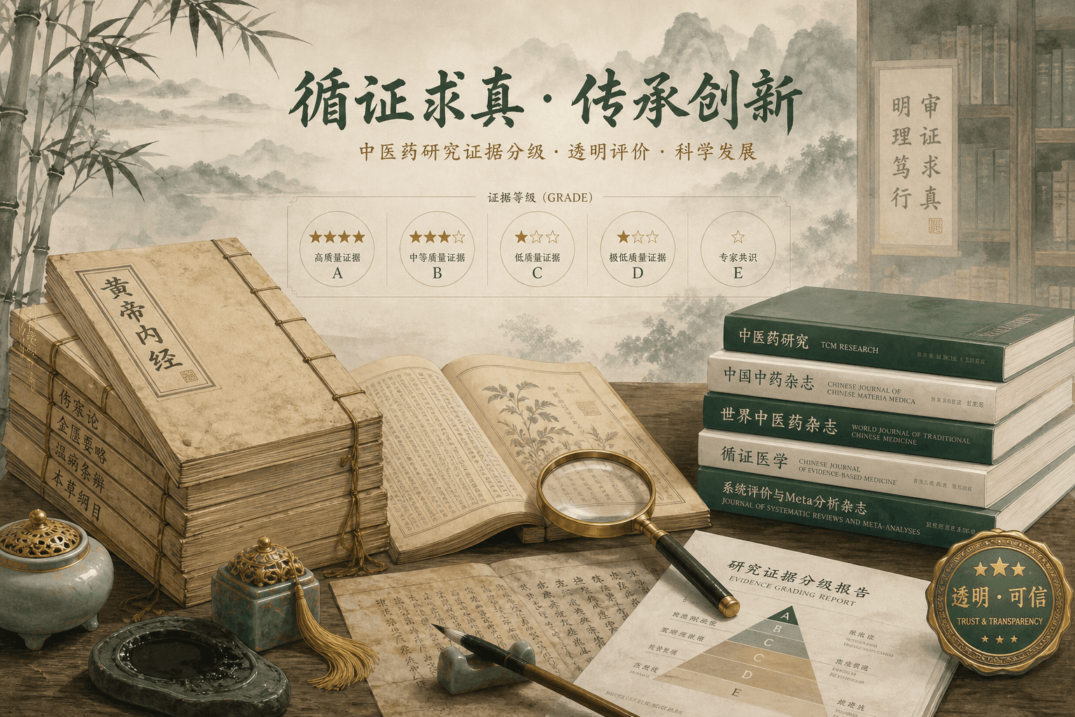 傳統典籍與現代研究並陳的證據透明彙整